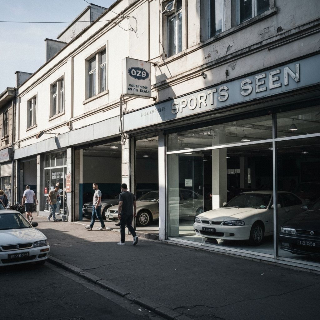Before photo of Sports Sedan - Night Scene on dealership lot - unedited original